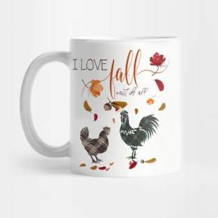 Chicken Lovers - I Love Fall Most of All Mug